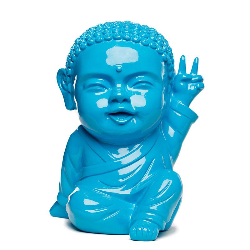 Statue Buddha Iki Glossy Bleu  Iki Buddha Pop